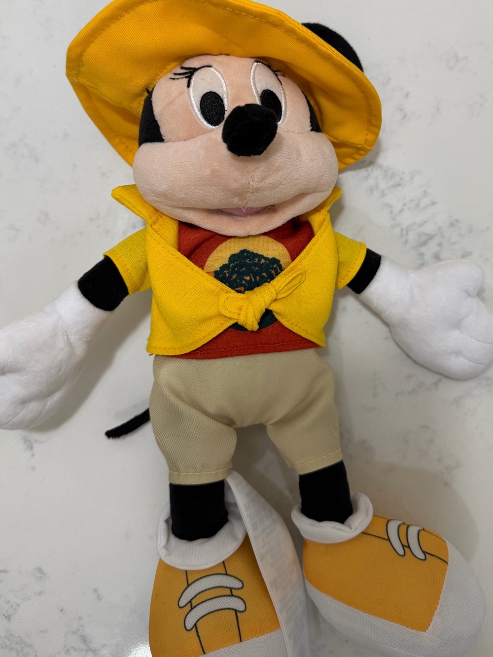Disney Minnie Mouse Yellow Explorer Plush with Red Outfit Accents - Picture 3 of 6